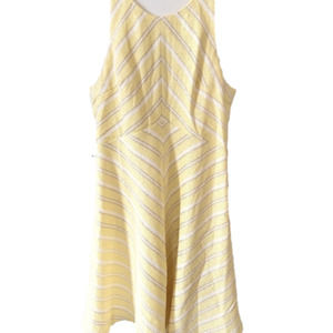 FRANCESCA’S Yellow & White Sleeveless Dress